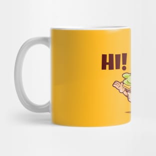 Hi! Happy burger (on light colors) Mug